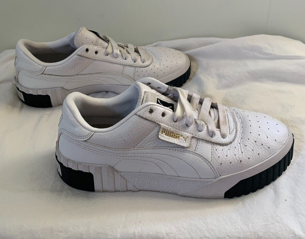 Puma Cali Platform Womens Size 9.5 White Sneakers Casual Shoes 369155-04